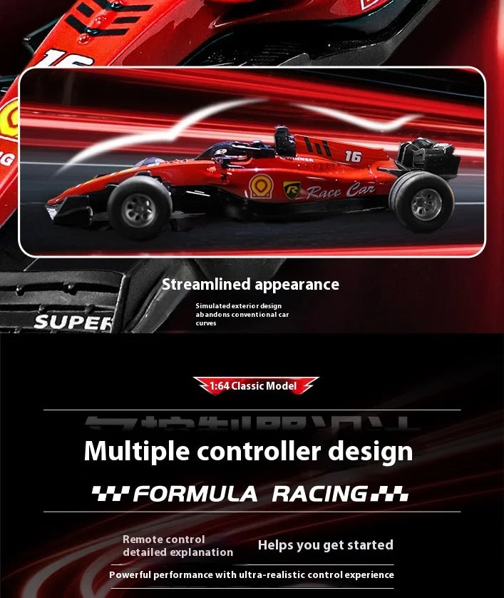 2025 New RC car August  Product 1:64 Mini Alloy Car Model, Adjustable Lighting Formula Racing, Children's Remote Control Car