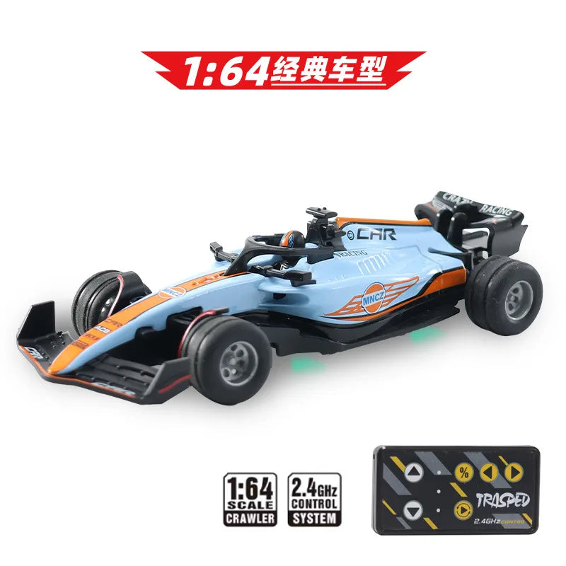 2025 New RC car August  Product 1:64 Mini Alloy Car Model, Adjustable Lighting Formula Racing, Children's Remote Control Car