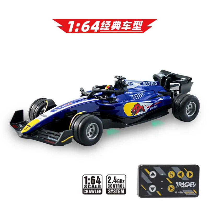 2025 New RC car August  Product 1:64 Mini Alloy Car Model, Adjustable Lighting Formula Racing, Children's Remote Control Car