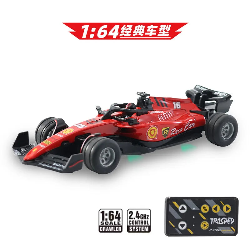 2025 New RC car August  Product 1:64 Mini Alloy Car Model, Adjustable Lighting Formula Racing, Children's Remote Control Car